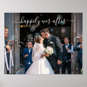 Gelukkig ooit na het Elegant Foto Wedding Poster