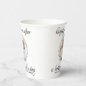Gelukkig ooit na het Elegant Pet Photo Dog Wedding Papieren Bekers (Rechts)