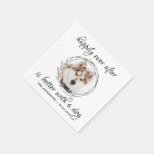 Gelukkig ooit na het Elegant Pet Photo Dog Wedding Servet (Hoek)