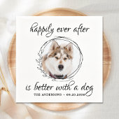 Gelukkig ooit na het Elegant Pet Photo Dog Wedding Servet
