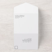 Gelukkig Ooit na het elegante minimale QR-huwelijk All In One Uitnodiging