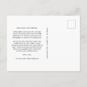 Gelukkig ooit na het Elopement Wedding Aankondigingskaart (Achterkant)