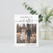 Gelukkig ooit na het Elopement Wedding Aankondigingskaart (Staand voorkant)