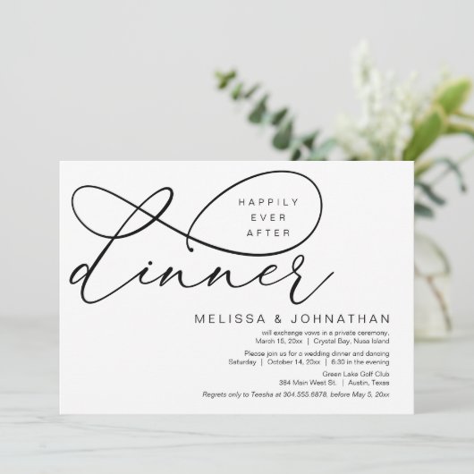 Gelukkig ooit na het eten, de weddenschap kaart (Staand voorkant)