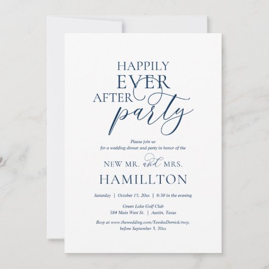 Gelukkig ooit na het eten van de bruiloft en de Pa Kaart (Voorkant)