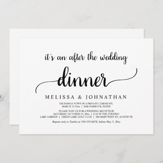 Gelukkig ooit na het eten van een weddenschap kaart (Voorkant / Achterkant)