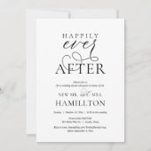 Gelukkig ooit na het eten van het posthuwelijk en  kaart (Voorkant)