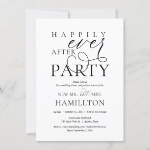 Gelukkig ooit na het eten van het posthuwelijk en kaart