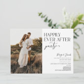 Gelukkig ooit na het feest Afbeelding bruiloft rec Kaart (Staand voorkant)