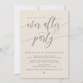 Gelukkig ooit na het feest bruiloft diner, crème kaart (Voorkant)