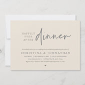 Gelukkig ooit na het feest bruiloft diner dansen kaart (Voorkant)