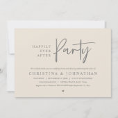 Gelukkig ooit na het feest bruiloft diner dansen kaart (Voorkant)