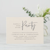 Gelukkig ooit na het feest bruiloft diner dansen kaart (Staand voorkant)