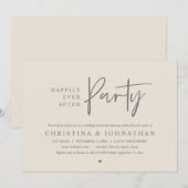 Gelukkig ooit na het feest bruiloft diner dansen kaart (Voorkant / Achterkant)