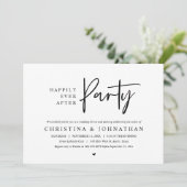 Gelukkig ooit na het feest bruiloft diner dansen kaart (Staand voorkant)