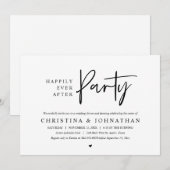 Gelukkig ooit na het feest bruiloft diner dansen kaart (Voorkant / Achterkant)