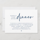 Gelukkig ooit na het feest bruiloft diner dansen kaart (Voorkant)