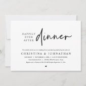 Gelukkig ooit na het feest bruiloft diner dansen kaart (Voorkant)