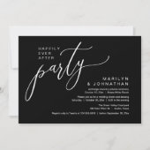 Gelukkig ooit na het feest bruiloft receptie diner kaart (Voorkant)