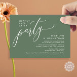Gelukkig ooit na het feest bruiloft receptie diner kaart<br><div class="desc">Markeer het begin van je leven voor altijd met elegantie met behulp van onze hedendaagse rustieke groen wijze groene thema bruiloft elopement viering uitnodigingskaart, "Happy Ever After Party". Perfect voor koppels die hun vreugdevolle gelegenheid uitbreiden, deze uitnodiging straalt sophisticatie uit met een vleugje speelsheid, en vormt het podium voor een...</div>