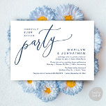 Gelukkig ooit na het feest bruiloft receptie diner kaart<br><div class="desc">Markeer het begin van je leven voor altijd met elegantie met behulp van onze hedendaagse marineblauwe thema bruiloft elopement viering uitnodiging kaart, "Happy Ever After Party". Perfect voor koppels die hun vreugdevolle gelegenheid uitbreiden, deze uitnodiging straalt sophisticatie uit met een vleugje speelsheid, en vormt het podium voor een gedenkwaardige gebeurtenis....</div>