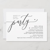 Gelukkig ooit na het feest bruiloft receptie diner kaart (Voorkant)