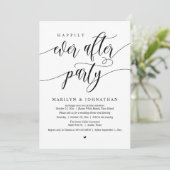 Gelukkig ooit na het feest moderne bruiloft elopem kaart (Staand voorkant)