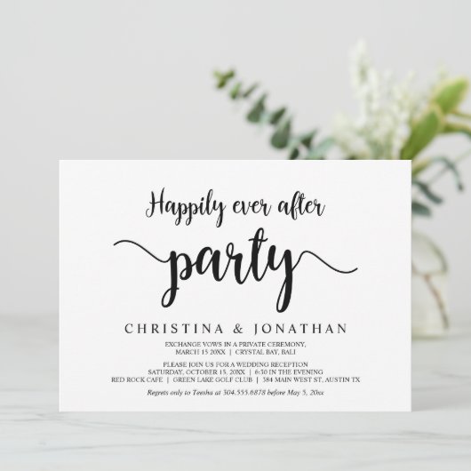 Gelukkig ooit na het feest, Moderne Robuuste Opkom Kaart (Staand voorkant)