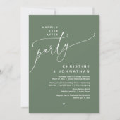 Gelukkig ooit na het feest, romantisch huwelijksdi kaart (Voorkant)