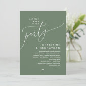 Gelukkig ooit na het feest, romantisch huwelijksdi kaart (Staand voorkant)