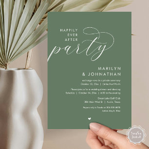 Gelukkig ooit na het feest, romantisch huwelijksdi kaart