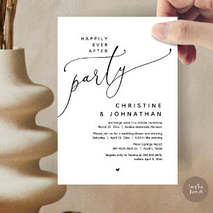 Gelukkig ooit na het feest, romantisch huwelijksdi kaart
