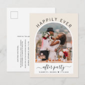 Gelukkig ooit na het feest van de foto aankondigingskaart (Voorkant / Achterkant)