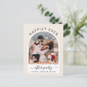 Gelukkig ooit na het feest van de foto aankondigingskaart (Staand voorkant)