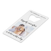 Gelukkig ooit na het fotohuwelijk creditkaart flessenopener (Achterkant Gekanteld)