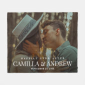 Gelukkig ooit na het fotohuwelijk fleece deken (Voorkant (Horizontaal))