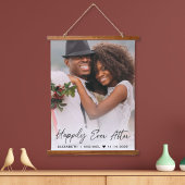 Gelukkig ooit na het fotohuwelijk hangend wandkleed