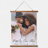 Gelukkig ooit na het fotohuwelijk hangend wandkleed (Voorkant)