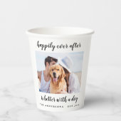 Gelukkig ooit na het fotohuwelijk papieren bekers (Voorkant)