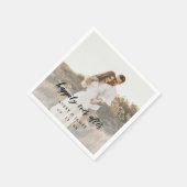 Gelukkig ooit na het fotohuwelijk servet (Hoek)