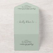 Gelukkig ooit na het groene huwelijk van de Sage v All In One Uitnodiging (Buitenkant)