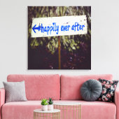 Gelukkig ooit na het huwelijk decor canvas afdruk (Insitu (Woonkamer))