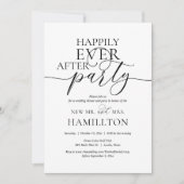 Gelukkig ooit na het huwelijk eten en feest Invita Kaart (Voorkant)