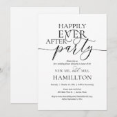 Gelukkig ooit na het huwelijk eten en feest Invita Kaart (Voorkant / Achterkant)