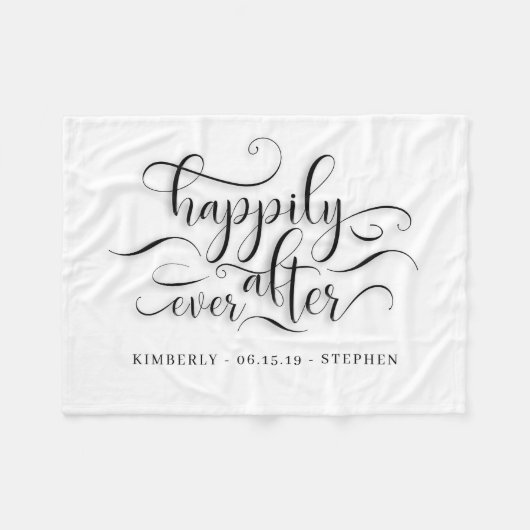 Gelukkig ooit na het huwelijk fleece deken (Voorkant (Horizontaal))
