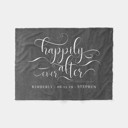 Gelukkig ooit na het huwelijk fleece deken (Voorkant (Horizontaal))