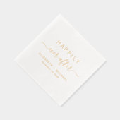 Gelukkig ooit na het huwelijk folie servetten (Rechts)