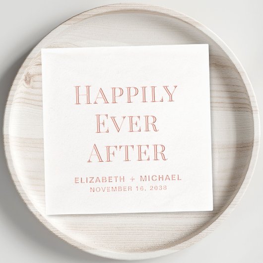 Gelukkig ooit na het huwelijk folie servetten