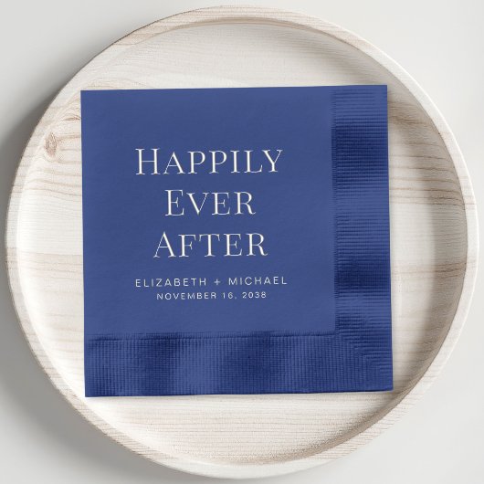 Gelukkig ooit na het huwelijk folie servetten