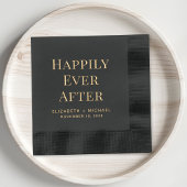 Gelukkig ooit na het huwelijk folie servetten